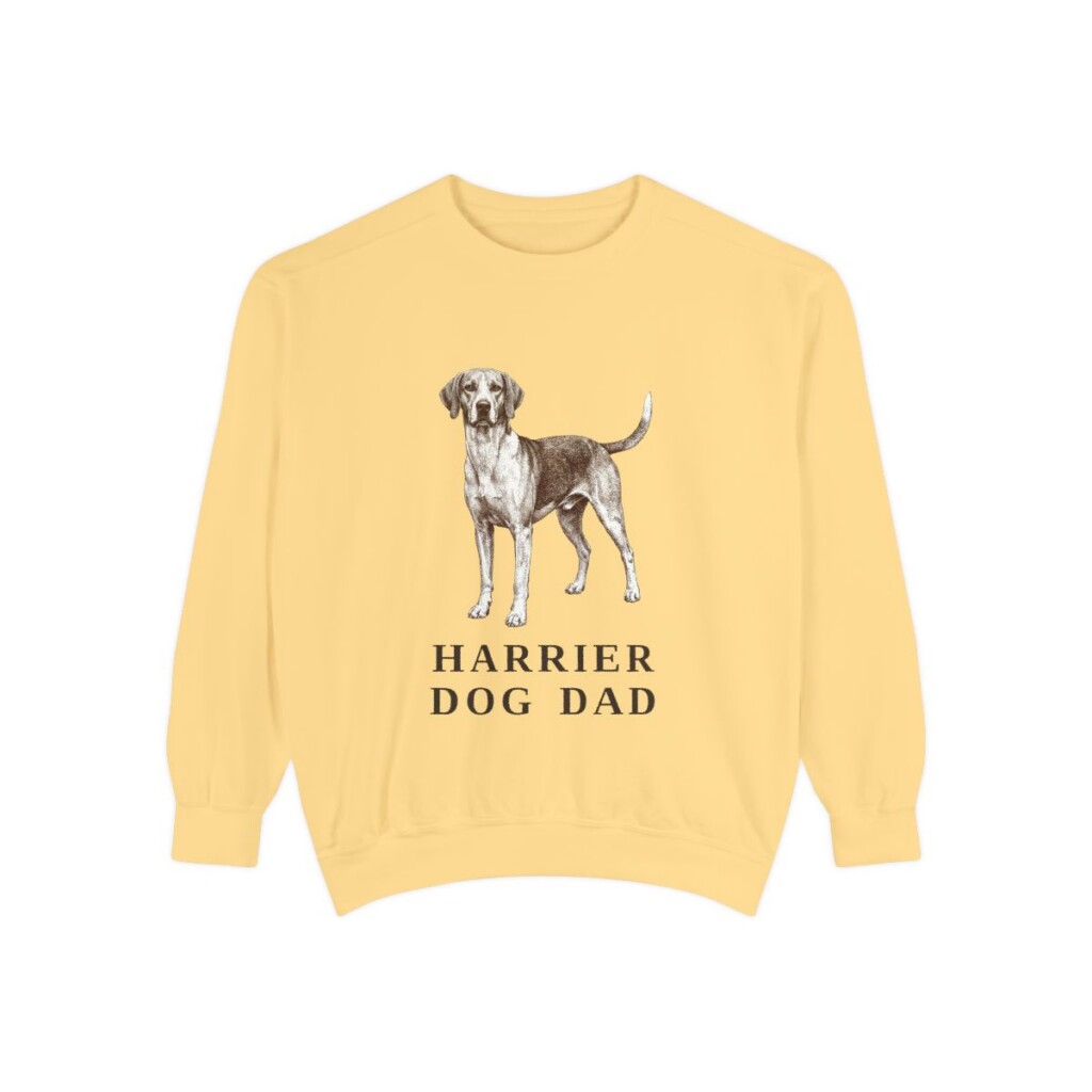 Harrier Dog Dad Sweatshirt, Butter, front view