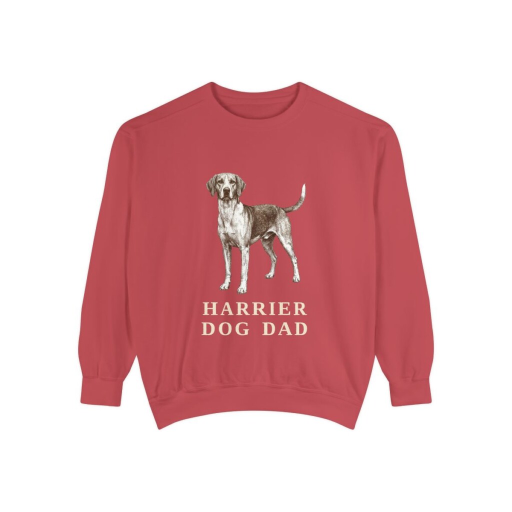 Harrier Dog Dad Sweatshirt, Crimson, front view
