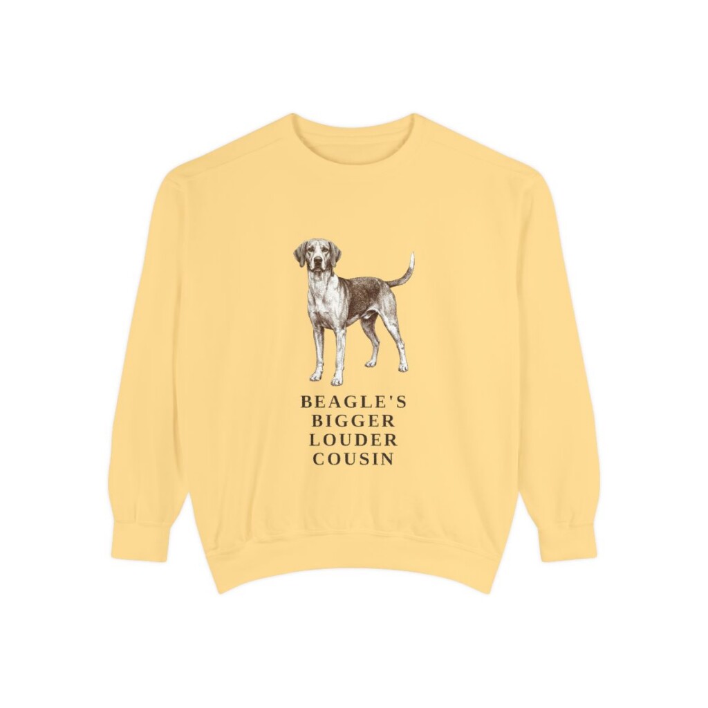 Harrier Dog Humor Sweatshirt, Butter, front view