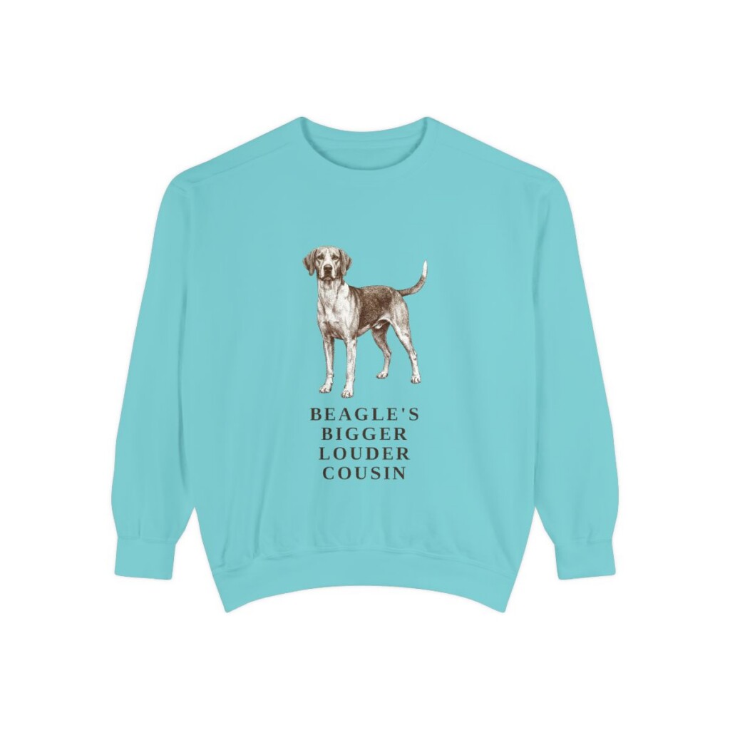 Harrier Dog Humor Sweatshirt, Chalky Mint, front view