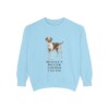 Harrier Dog Humor Sweatshirt, Chambray, front view