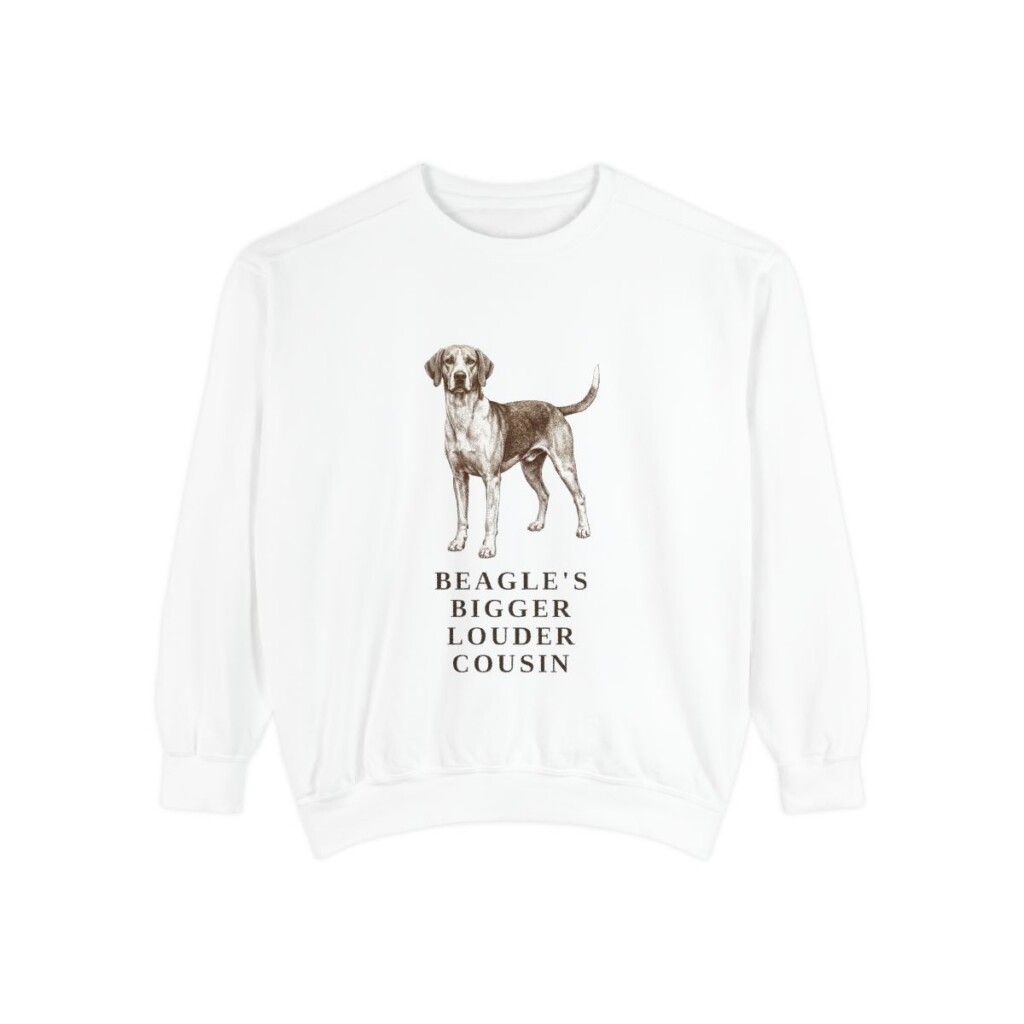 Harrier Dog Humor Sweatshirt, White, front view