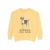 harrier-dog-mom-sweatshirt-vintage-dog-sketch-crewneck-dog-mom-gift-sweatshirt-mom-butter Harrier Dog Mom Sweatshirt, Butter, front view