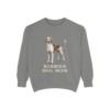 harrier-dog-mom-sweatshirt-vintage-dog-sketch-crewneck-dog-mom-gift-sweatshirt-mom-grey Harrier Dog Mom Sweatshirt, Grey, front view