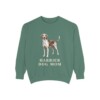 harrier-dog-mom-sweatshirt-vintage-dog-sketch-crewneck-dog-mom-gift-sweatshirt-mom-light-green Harrier Dog Mom Sweatshirt, Light Green, front view
