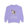 harrier-dog-mom-sweatshirt-vintage-dog-sketch-crewneck-dog-mom-gift-sweatshirt-mom-violet Harrier Dog Mom Sweatshirt, Violet, front view