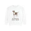 harrier-dog-mom-sweatshirt-vintage-dog-sketch-crewneck-dog-mom-gift-sweatshirt-mom-white Harrier Dog Mom Sweatshirt, White, front view
