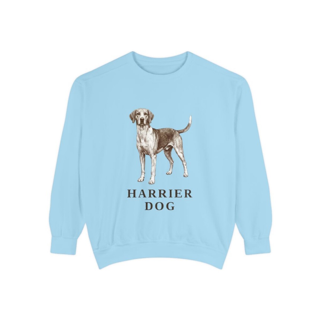 Harrier Dog Sweatshirt, Chambray, front view