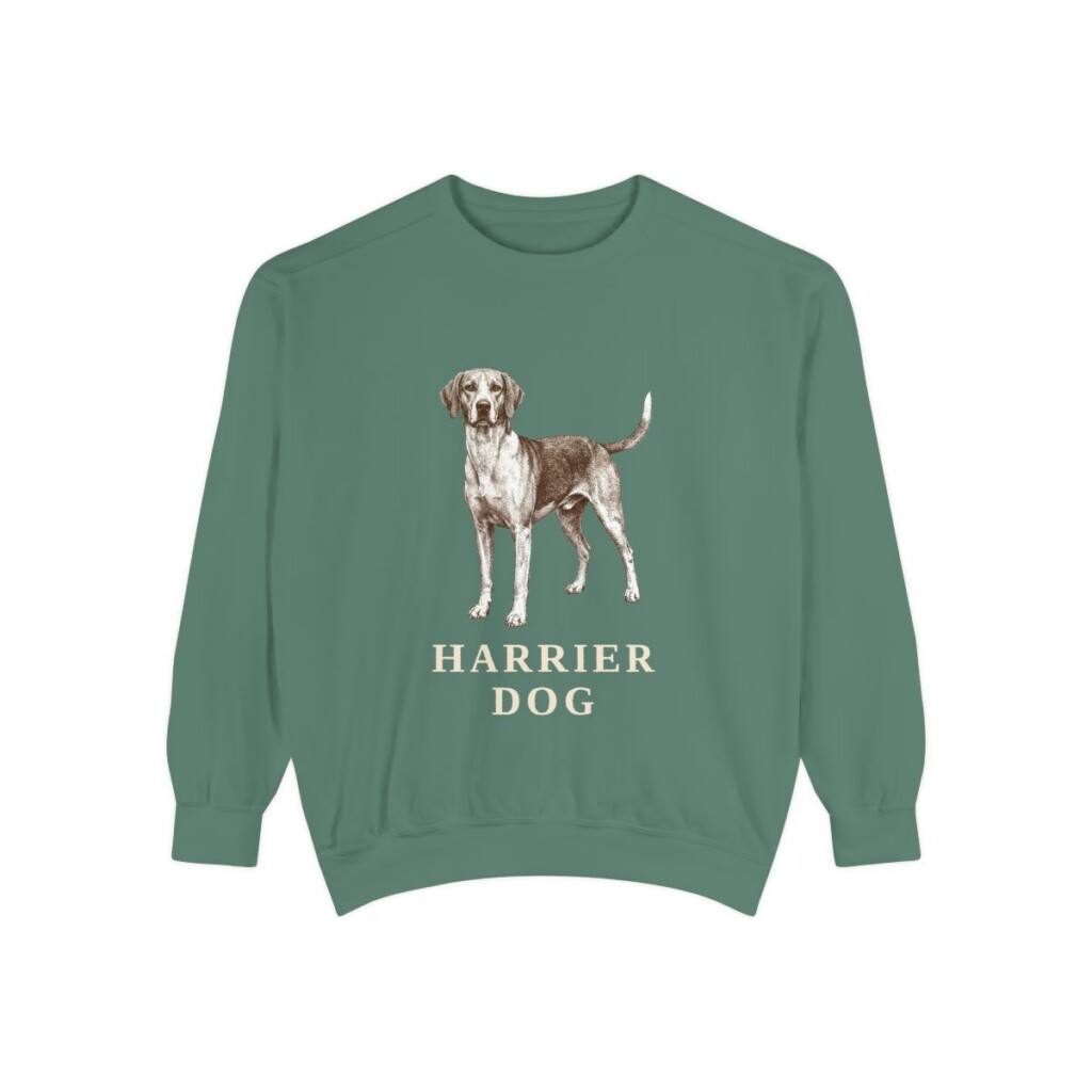 Harrier Dog Sweatshirt, Light Green, front view