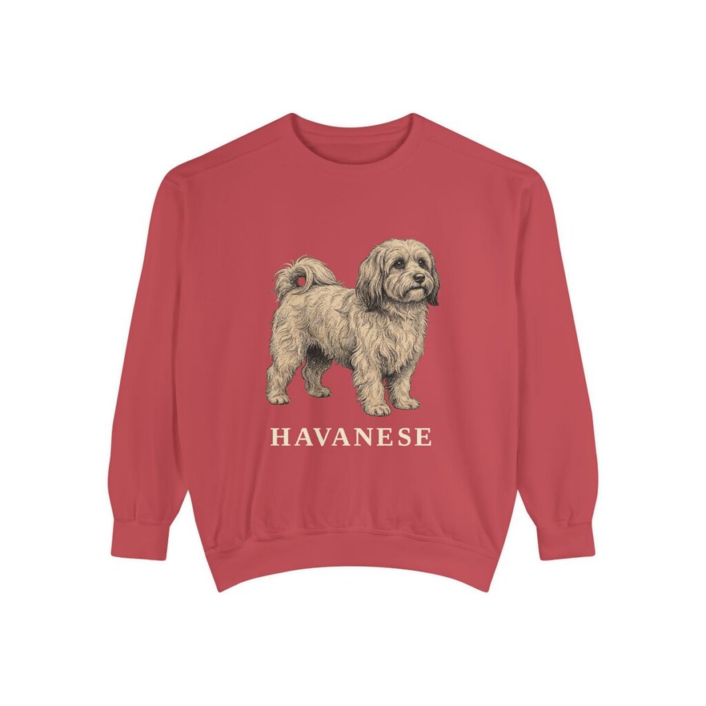 Havanese Sweatshirt, Crimson, front view