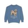 Havanese Dad Sweatshirt, Blue Jean, front view