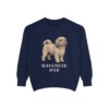 Havanese Dad Sweatshirt, True Navy, front view