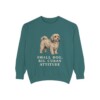 havanese-sweatshirt-humor-blue-spruce Havanese Humor Sweatshirt, Blue Spruce, front view