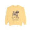 havanese-sweatshirt-humor-butter Havanese Humor Sweatshirt, Butter, front view
