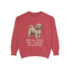 havanese-sweatshirt-humor-crimson Havanese Humor Sweatshirt, Crimson, front view
