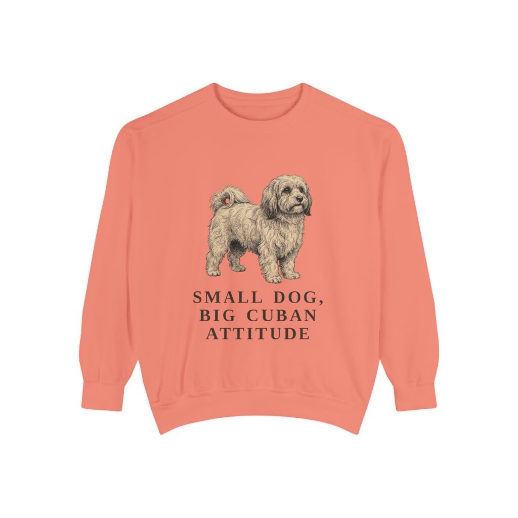 havanese-sweatshirt-humor-terracotta Havanese Humor Sweatshirt, Terracotta, front view