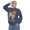 Havanese Latin Sweatshirt, Denim, person 2 context