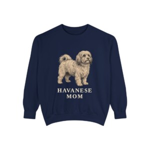 Havanese Mom Sweatshirt, True Navy, front view