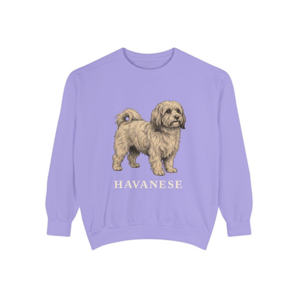 Havanese Sweatshirt, Violet, front view