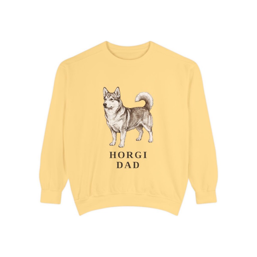 Horgi Dad Sweatshirt, Butter, front view