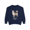 Horgi Dad Sweatshirt, True Navy, front view