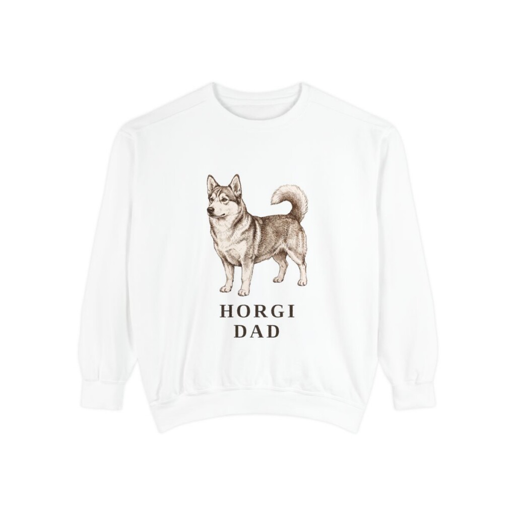 Horgi Dad Sweatshirt, White, front view