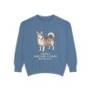 horgi-sweatshirt-humor-blue-jean Horgi Humor Sweatshirt, Blue Jean, front view