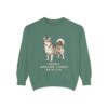 horgi-sweatshirt-humor-light-green Horgi Humor Sweatshirt, Light Green, front view