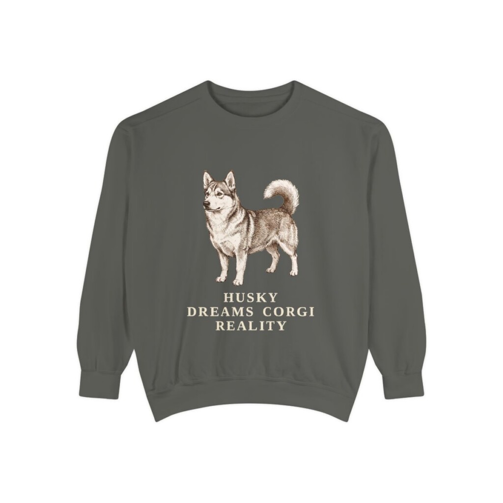 horgi-sweatshirt-humor-pepper Horgi Humor Sweatshirt, Pepper, front view