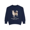 horgi-sweatshirt-humor-true-navy Horgi Humor Sweatshirt, True Navy, front view