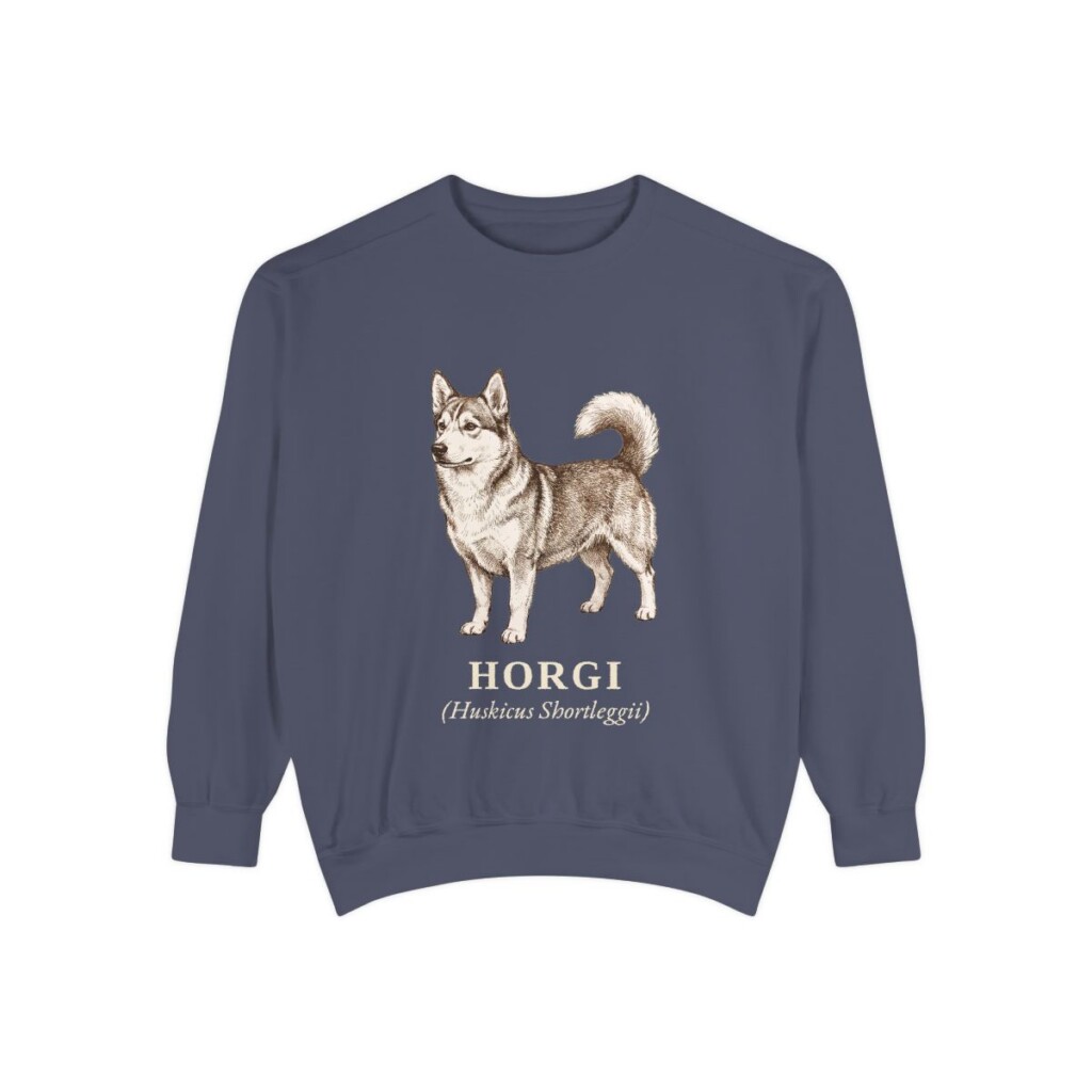 Horgi Latin Sweatshirt, Denim, front view
