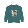 Horgi Mom Sweatshirt, Blue Spruce, front view