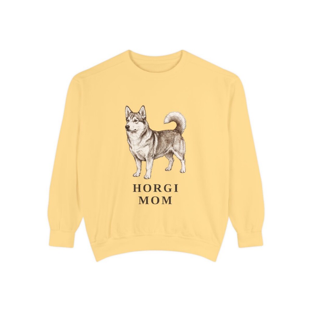 Horgi Mom Sweatshirt, Butter, front view