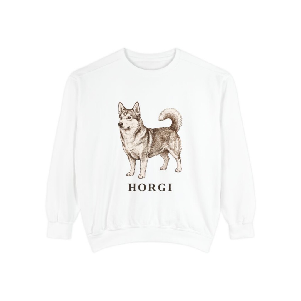 Horgi Sweatshirt, White, front view