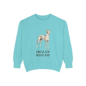 Ibizan Hound Sweatshirt, Chalky Mint, front view