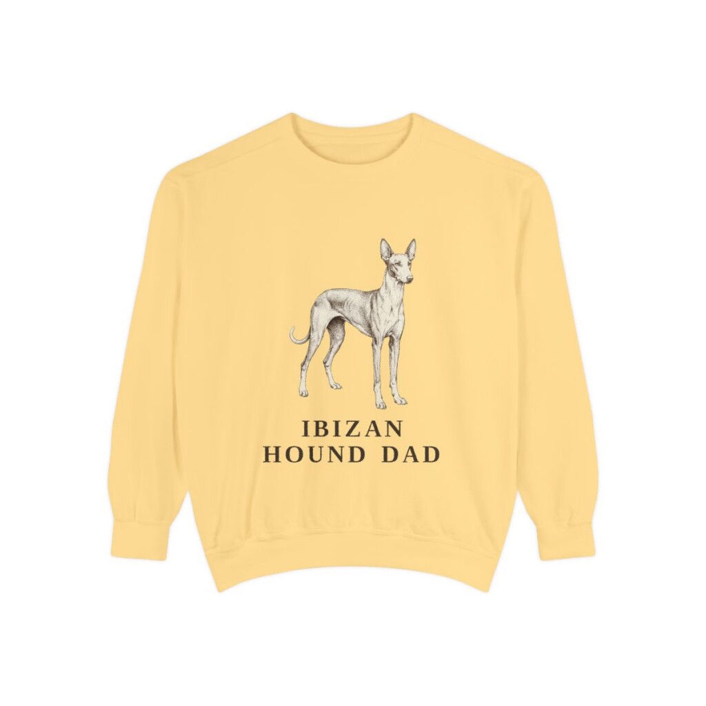 Ibizan Hound Dad Sweatshirt, Butter, front view