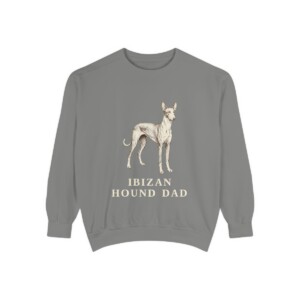Ibizan Hound Dad Sweatshirt, Grey, front view