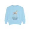 Ibizan Hound Humor Sweatshirt, Chambray, front view
