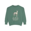 Ibizan Hound Humor Sweatshirt, Light Green, front view