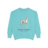 Ibizan Hound Latin Sweatshirt, Chalky Mint, front view