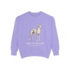 Ibizan Hound Latin Sweatshirt, Violet, front view