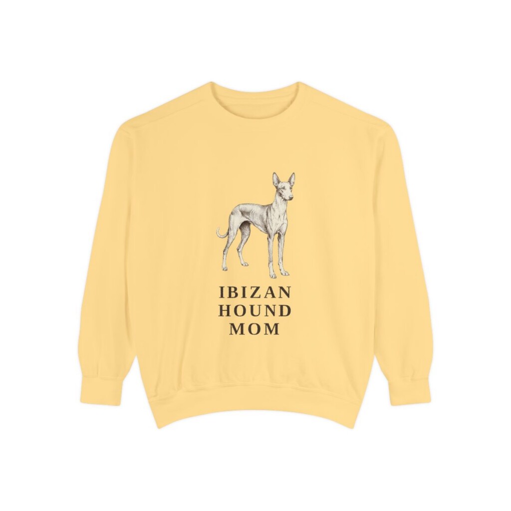 Ibizan Hound Mom Sweatshirt, Butter, front view