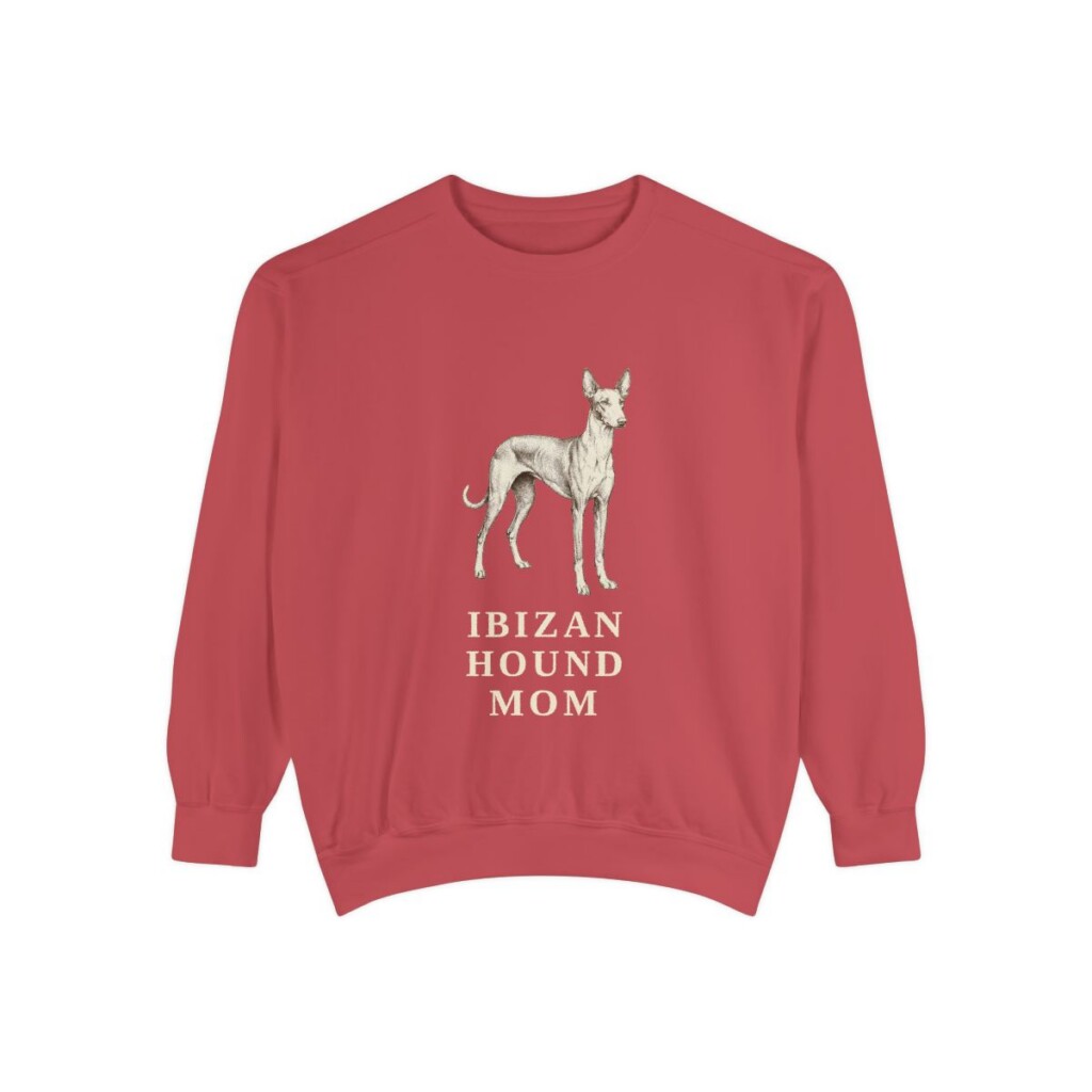 Ibizan Hound Mom Sweatshirt, Crimson, front view
