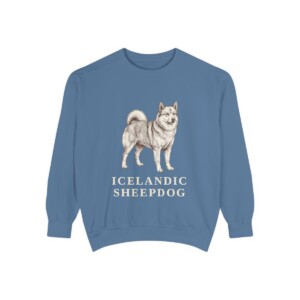 Icelandic Sheepdog Sweatshirt, Blue Jean, front view