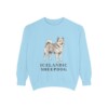 icelandic-sheepdog-sweatshirt-chambray Icelandic Sheepdog Sweatshirt, Chambray, front view