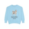 Icelandic Sheepdog Dad Sweatshirt, Chambray, front view