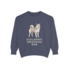 Icelandic Sheepdog Dad Sweatshirt, Denim, front view