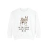 Icelandic Sheepdog Dad Sweatshirt, White, front view