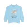 icelandic-sheepdog-sweatshirt-humor-chambray Icelandic Sheepdog Humor Sweatshirt, Chambray, front view