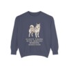 icelandic-sheepdog-sweatshirt-humor-denim Icelandic Sheepdog Humor Sweatshirt, Denim, front view